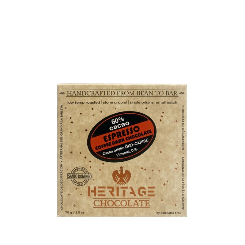 Heritage - Cioccolato fondente 60% con caffè - Repubblica Domenicana