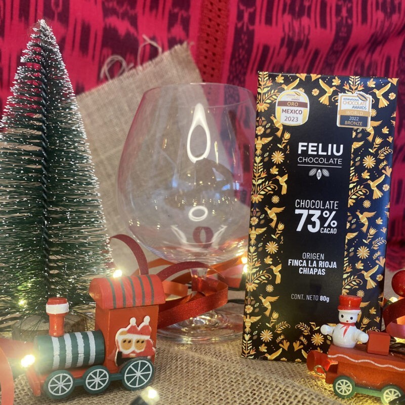 Feliu – Cioccolato Fondente Criollo Rioja 73% cacao Soconusco, Chiapas + Calice Napolèon