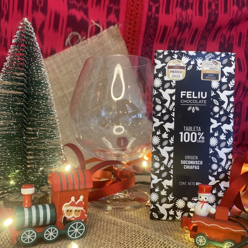 Feliu – Cioccolato Fondente Massa di cacao 100% cacao Soconusco, Chiapas + Calice Napolèon