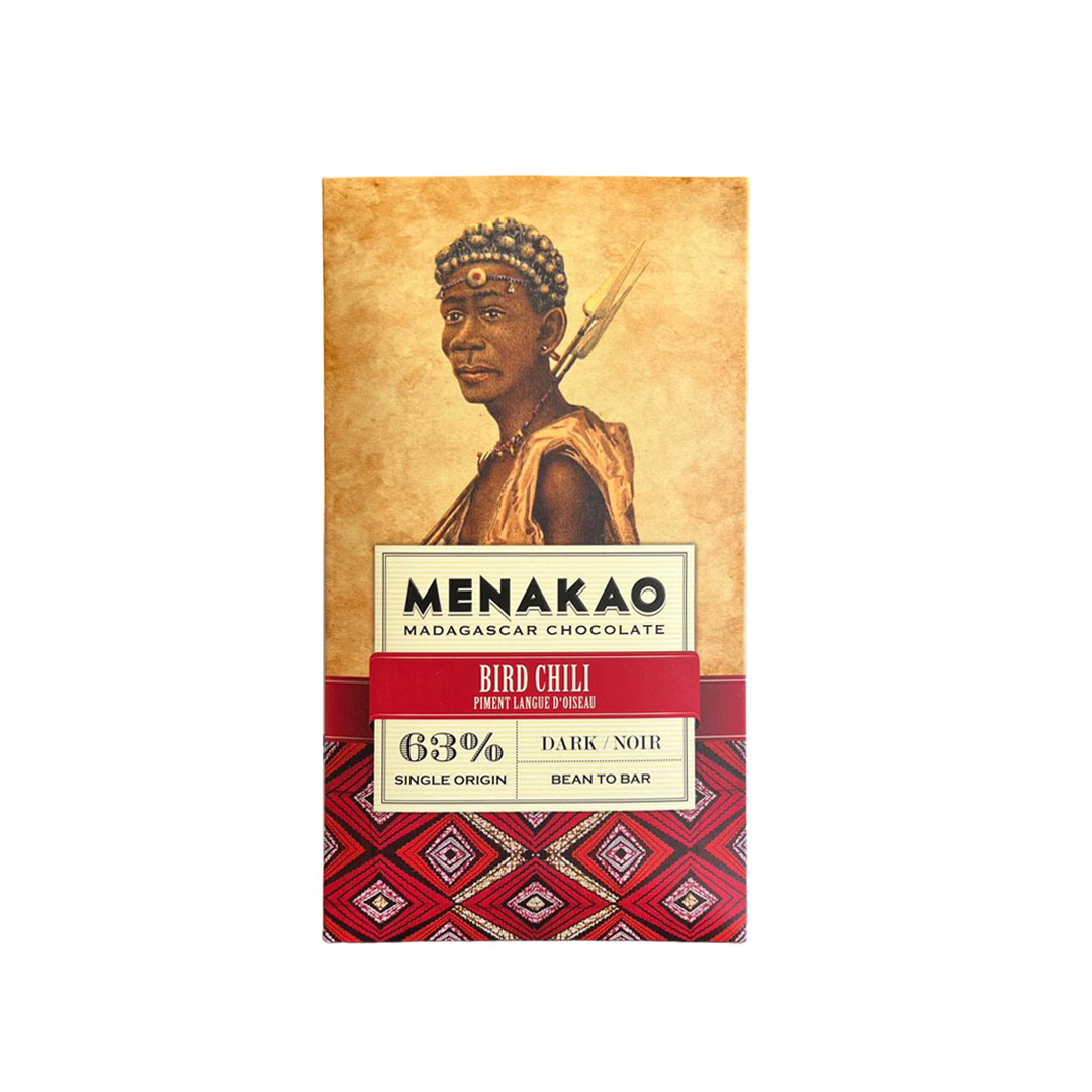 Menakao - Fondente 63% con peperoncino ''Lingua di Uccello'' - Madagascar