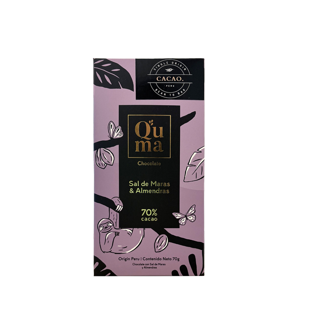Quma - Fondente 70% con mandorle e sale di maras - Perù