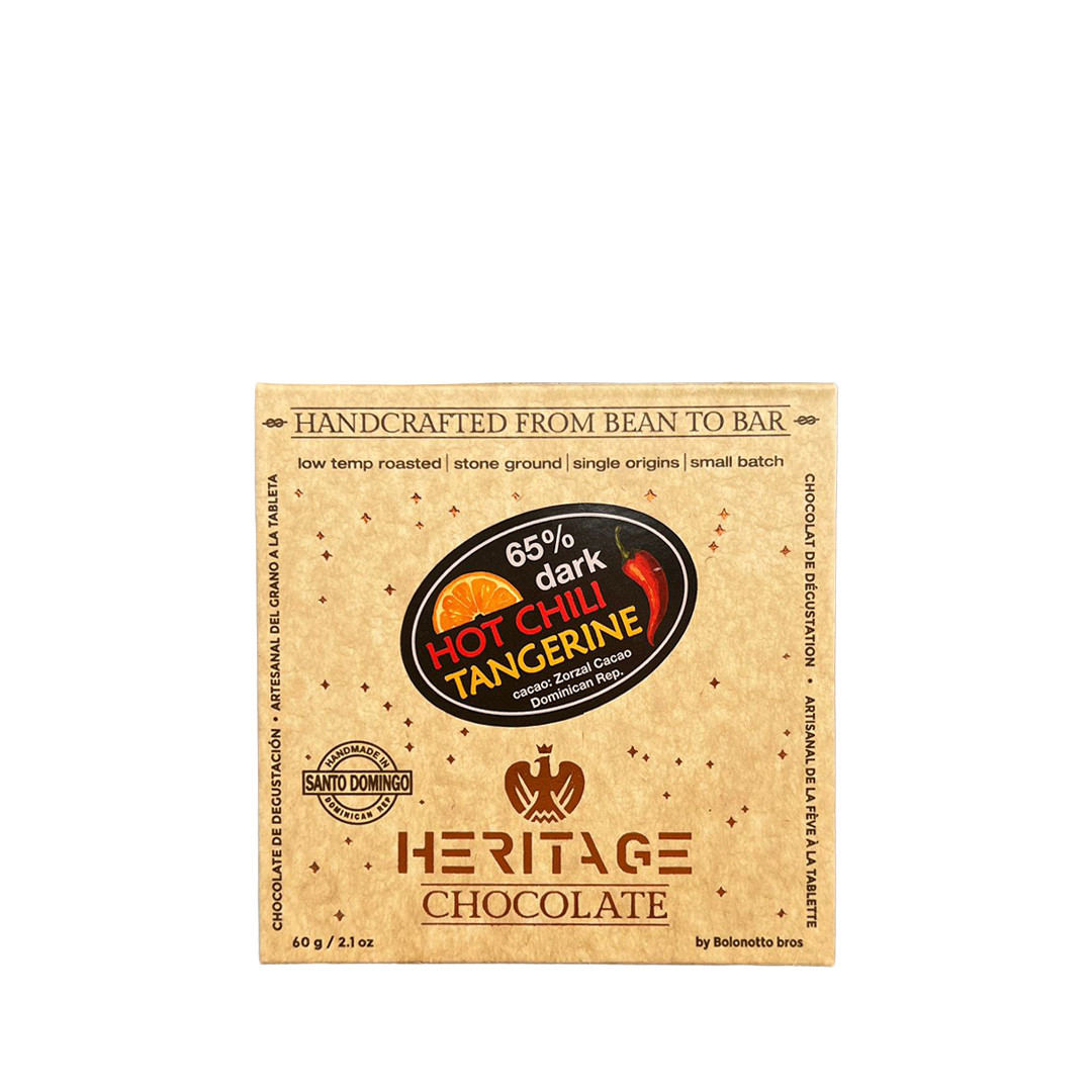 Heritage - Fondente 65% con peperoncino e mandarino - Repubblica Domenicana