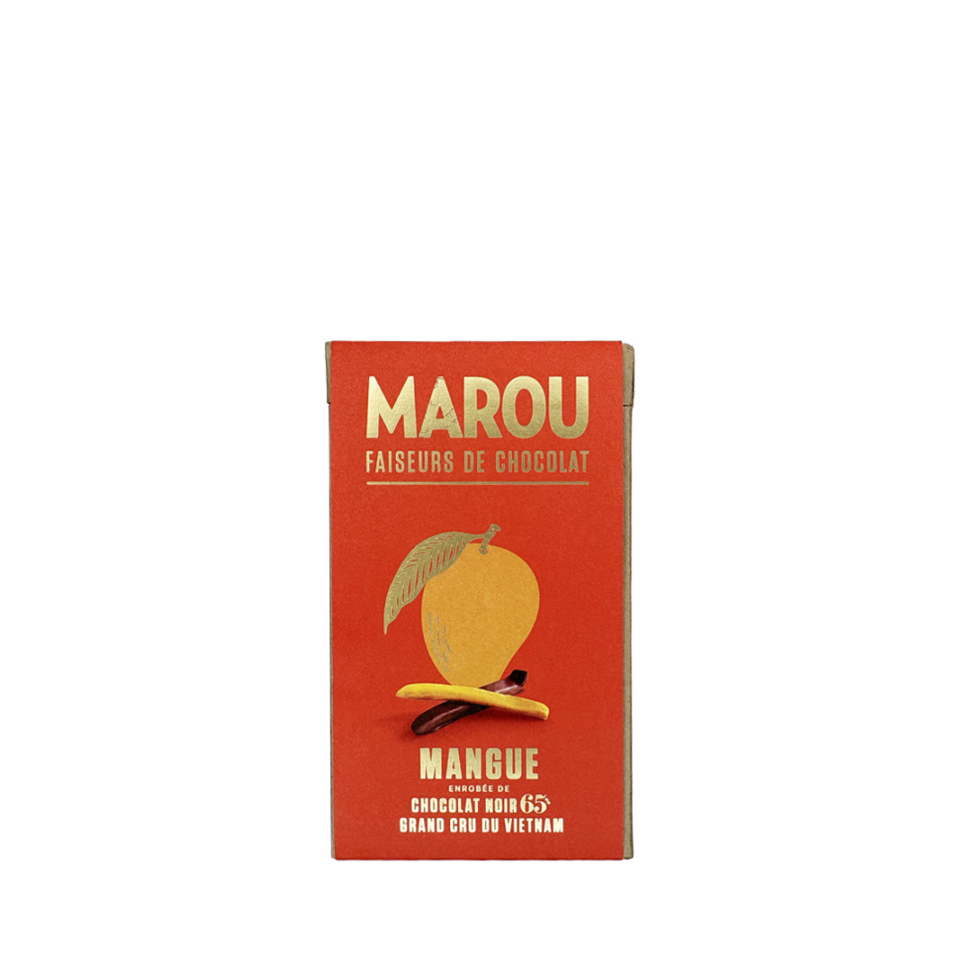 MAROU - Scorze di mango in cioccolato fondente 65%
