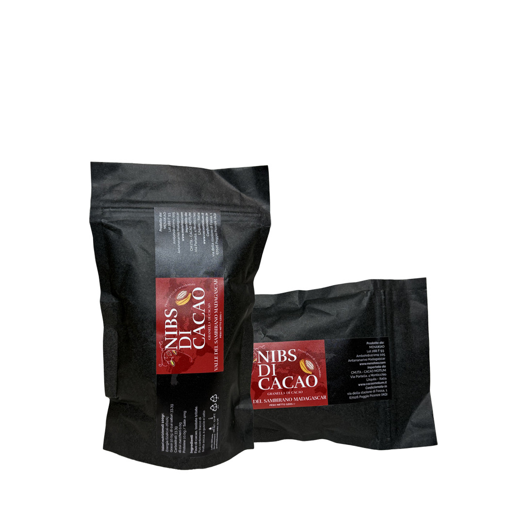 Cacao Motum - Menakao - Nibs Madagascar in saccheti