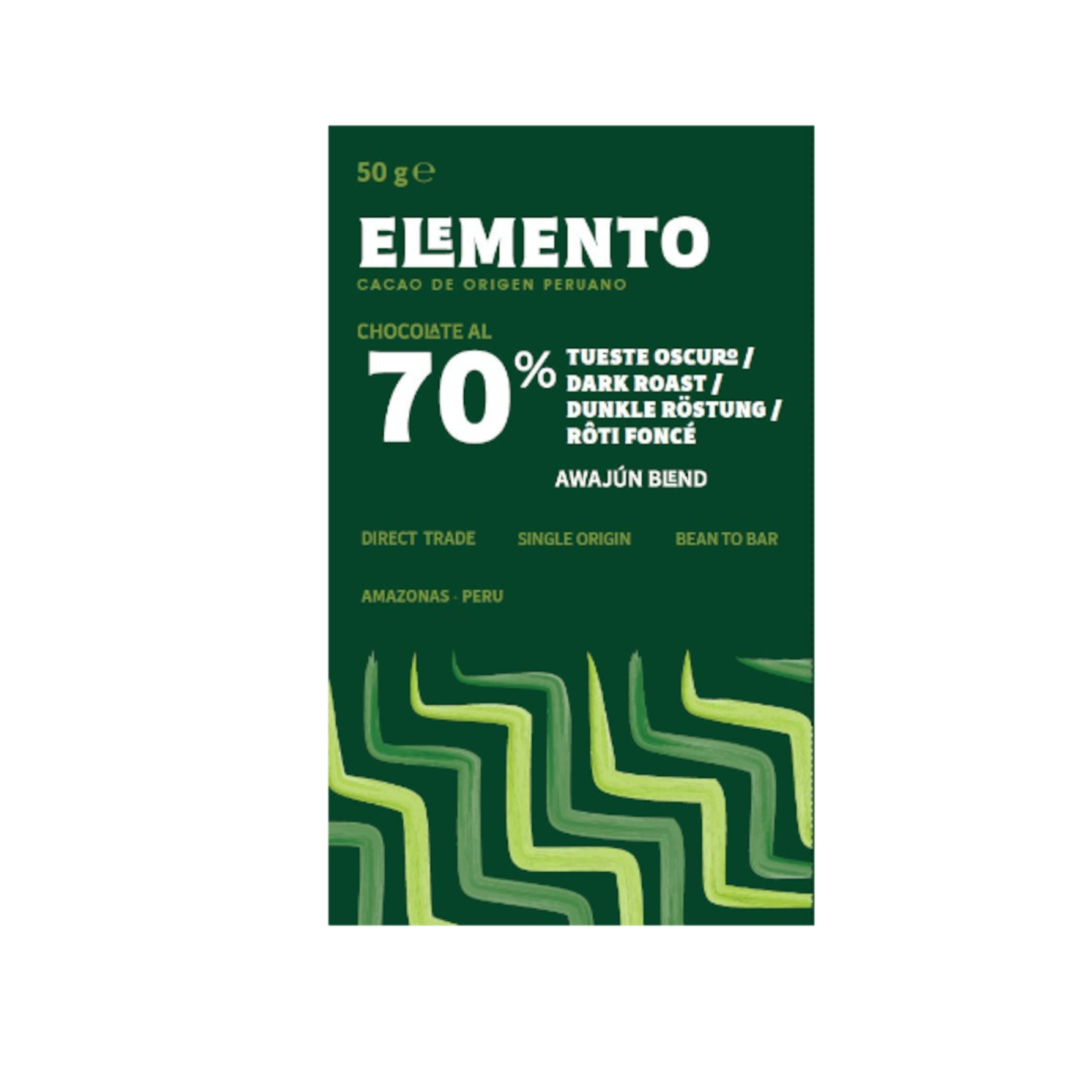 Elemento - Fondente 70% Tostatura forte - Awajún Blend - Amazonas, Peru